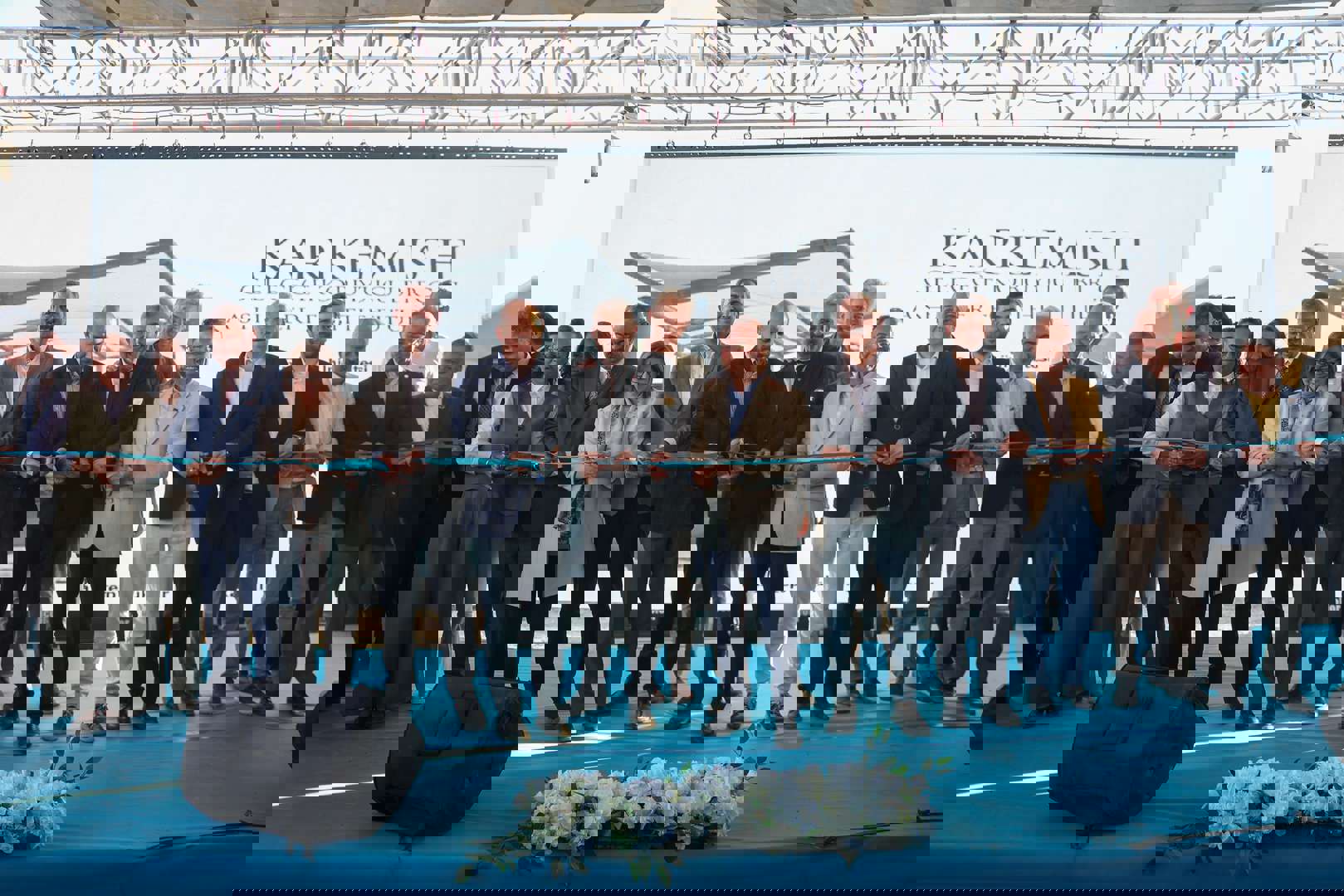 karkamış arkeoparkı'ndaki geç hitit saray alanı koruyucu çatısının açılışını yaptık